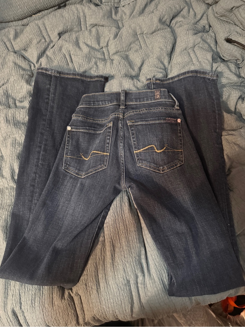 7 For All Mankind Bootcut Jeans in Dark Blue